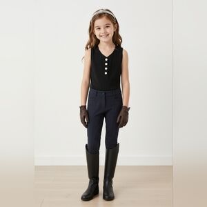 Beroy Youth M(10) Horse Riding Pants Black NWT